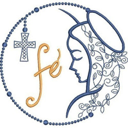 Embroidery Design Rosary Of Mary Faith 1