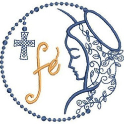 Embroidery Design Rosary Marian Faith 2