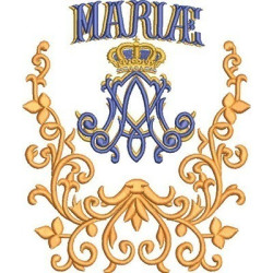 Embroidery Design Mariae In The Frame