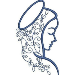 Embroidery Design Profile Of Mary 1