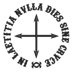 Diseño Para Bordado Opus Dei In Laetitia Nulla Dies Sine Cruce