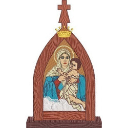 Embroidery Design Pilgrim Mother In The Oratory