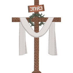Embroidery Design Ecumenic Cross 19 Cm