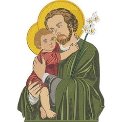 Embroidery Design Saint Joseph 28 Cm