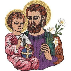 Embroidery Design Saint Joseph 13 Cm