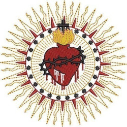 Embroidery Design Sacred Heart Of Jesus 12 Cm