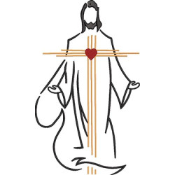 Embroidery Design Jesus Resurrected Stylized