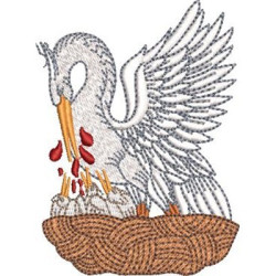 Embroidery Design Pelican 9 Cm