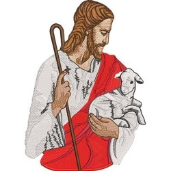 Diseño Para Bordado Perfil De Jesús Buen Pastor