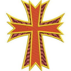 Diseño Para Bordado Cruz Decorada 172