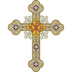 DECORATED CROSS PX ALPHA AND OMEGA