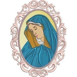 Diseño Para Bordado Medalla De Nuestra Señora Del Dolor