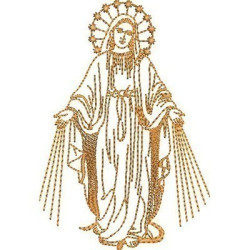 Embroidery Design Our Lady Of Grace 12 Cm