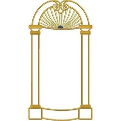 Diseño Para Bordado Marco Catedral 35 Cm