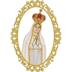Embroidery Design Medal Of Our Lady Of Fatima