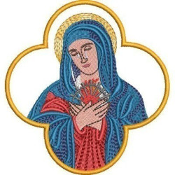 Embroidery Design Medal Of Our Lady Of Pain 4