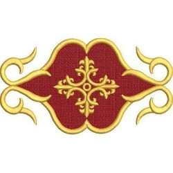 Embroidery Design Applied Frame With Cross