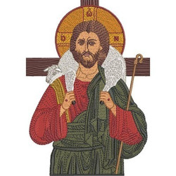 JESUS GOOD BYZANTINE SHEPHERD 18 CM