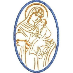 Embroidery Design Medal Of Our Lady Perpetual Aid