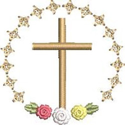Embroidery Design Small Frame With Cross