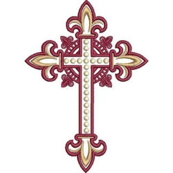 Embroidery Design Decorated Cross 175