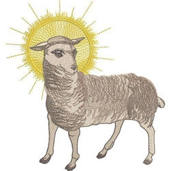 Embroidery Design Large Lamb 20 X 18 Cm