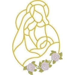 Embroidery Design Sacred Family Contoured 3