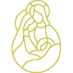 Embroidery Design Sacred Family Contoured 5