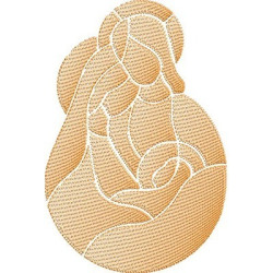 Embroidery Design Sacred Family Rippled