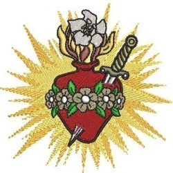 Embroidery Design Sacred Heart Of Modern Jesus 2