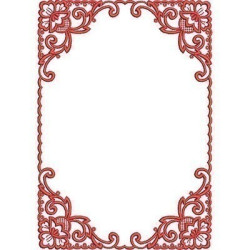 Diseño Para Bordado Marco Decorado 19 Cm