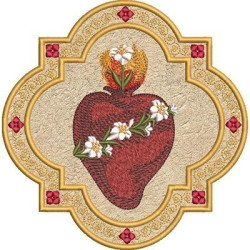 Embroidery Design Moldura Aplicada Castismus Heart Of Joseph