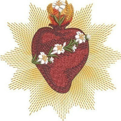 Embroidery Design Castismus Heart Of Joseph 15 Cm