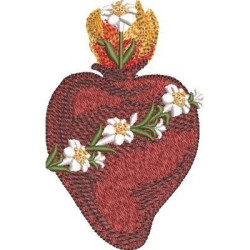 Embroidery Design Castismus Heart Of Joseph 12 Cm