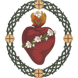 Embroidery Design Castismus Heart Of Joseph In The Frame