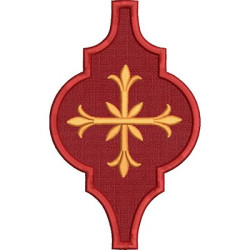 Embroidery Design Frame Applied With Decorated Cross 2