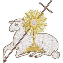 Embroidery Design Lamb With Ostensor