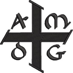 Diseño Para Bordado Cruce Amdg
