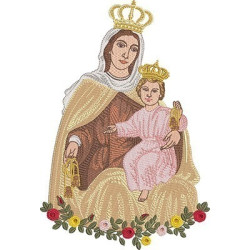 Diseño Para Bordado Nuestra Señora De Carmo 25 Cm