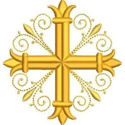 Embroidery Design Decorated Cross 184