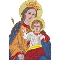 Diseño Para Bordado Nuestra Señora Ayudante 18 Cm