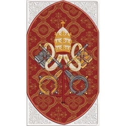 Embroidery Design Frame Applied With Vatican Keys
