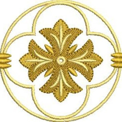 Diseño Para Bordado Cruz Decorada 186