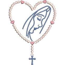 Embroidery Design Rosary Of Our Lady 5