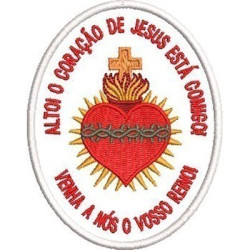 Matriz De Bordado Sagrado Coração De Jesus Patch 9cm