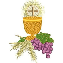 Embroidery Design Goblet With Consecrated Host 7