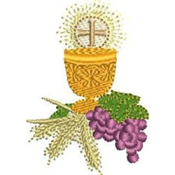 Diseño Para Bordado Cáliz Con Anfitrión Consagrado 8