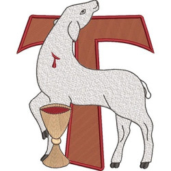Embroidery Design Lamb With Big Tau