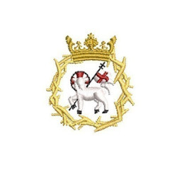 Embroidery Design Mini Lamb Frame With Crown