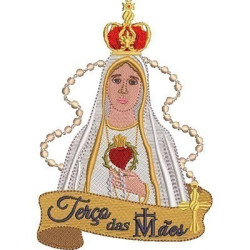 Diseño Para Bordado Nuestra Señora De Fatima Terço De Las Madres